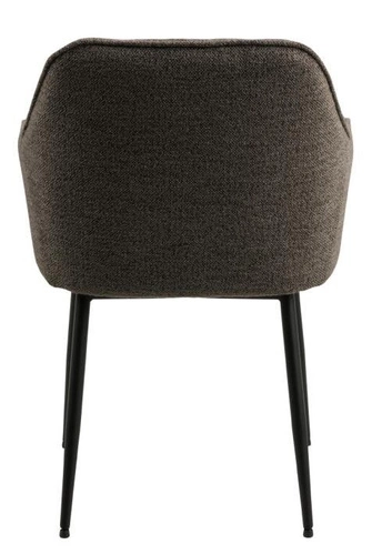 Čalouněná jídelní židle Brooke hnědá s područkami moderní Actona