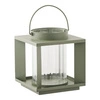 Zahradní lucerna Lohals zelená sklo a kov dekorativní na terasu a balkon