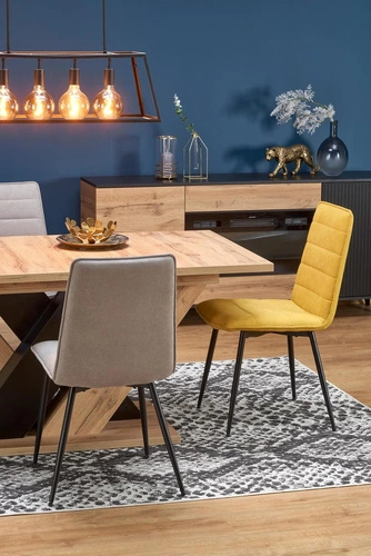 Rozkládací jídelní stůl Rand 160-200 cm moderní dub na jedné noze Intesi