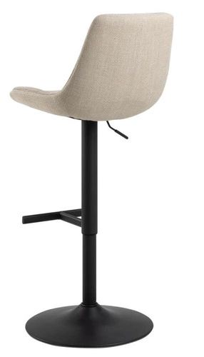 Barová židle Adisa béžová čalouněná s opěrkou otočná do kuchyně a k ostrůvku moderní 65 cm