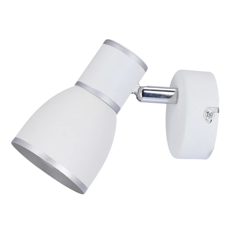 Nástěnné svítidlo Fido bílá a chrom nastavitelná kovová moderní do ložnice a obývacího pokoje