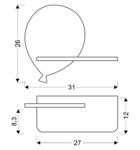 Nástěnné svítidlo Balloon 4W LED 4000K iq kids gold