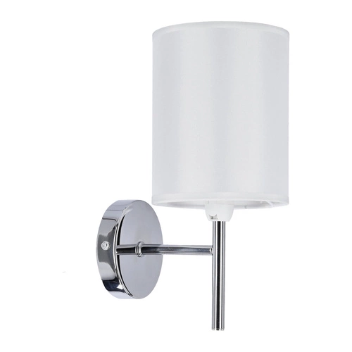 Nástěnné svítidlo Yan chrom moderní s textilním stínidlem do obývacího pokoje a ložnice CANDELLUX LIGHTING