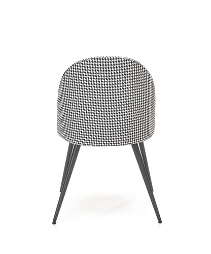 Čalouněná židle Malva pepito černobílý samet moderní do jídelny Intesi