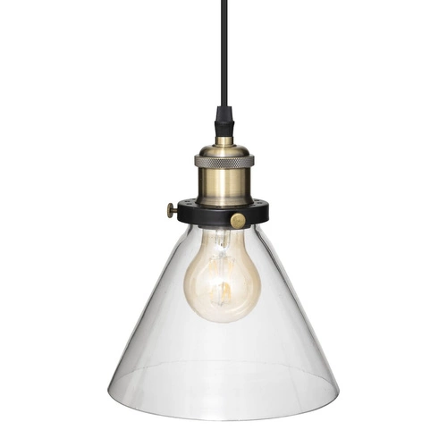 Závěsné svítidlo Alak černé skleněné 4bodové loftové do obýváku a nad stůl Atmosphera