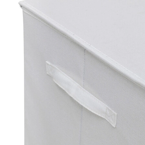 Skládací dvoukomorový koš na prádlo do koupelny Colorama 74 l bílý z MDF a textilu 5five