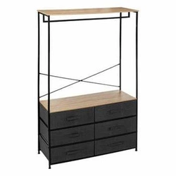 Stojanový věšák s skříňkou a zásuvkami Tissa černý moderní do předsíně 5five