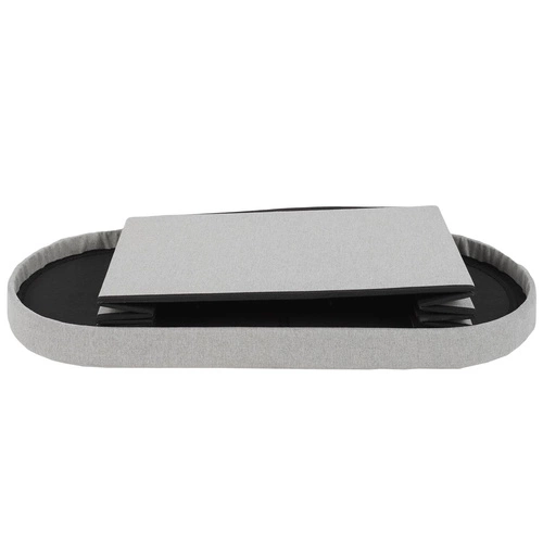 Čalouněná lavice Olaf šedá se skládacím úložným prostorem do předsíně a ložnice Intesi