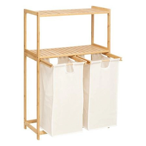 Bambusový koš na prádlo se 2 vaky a policemi Tidy Box 5five simply smart do koupelny
