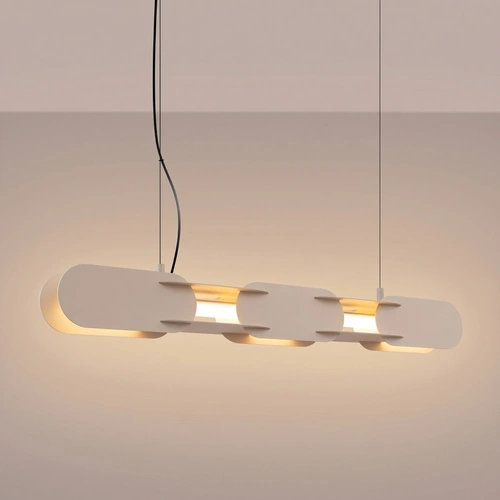 Závěsné LED svítidlo CHAIN 91 taupe moderní nad jídelní stůl