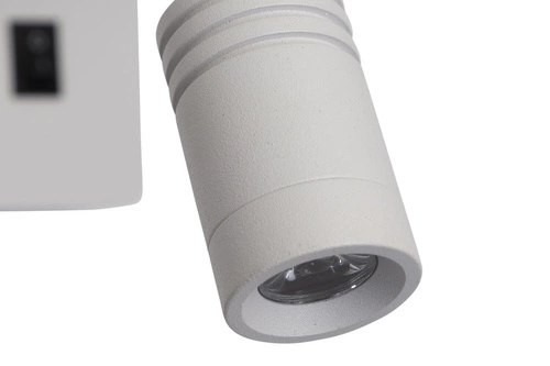 Nástěnná lampa Magnum bílá LED s textilním stínidlem do ložnice moderní na čtení CANDELLUX