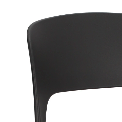 Jídelní a zahradní židle Flexi černá plastová stohovatelná moderní Intesi