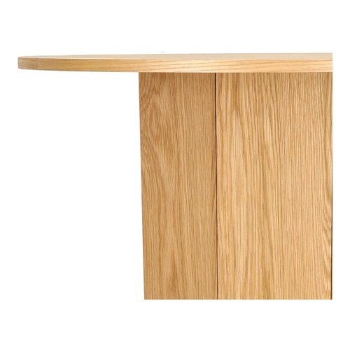 Kulatý jídelní stůl 90 cm Puro dub přírodní moderní na jedné noze Intesi