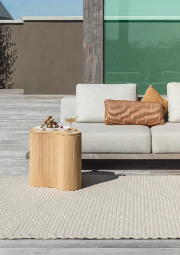 Venkovní koberec Lace White Sand 250x350 cm béžový snadno čistitelný na terasu a balkon