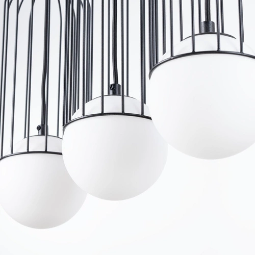 Závěsné svítidlo BRINA 3L černé moderní trojité nad stůl do obýváku a jídelny