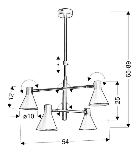 Závěsné svítidlo Less moderní černé nastavitelné do obýváku a nad stůl CANDELLUX