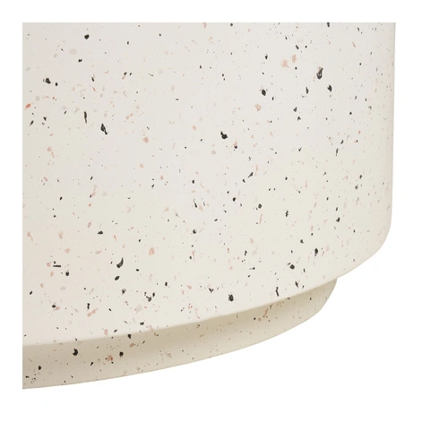 Konferenční stolek Bonn kulatý 70 cm béžový terrazzo moderní do obýváku