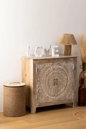 Dekorativní soška LOVE Atmosphera glamour bílý mramor do obýváku na komodu 60 cm