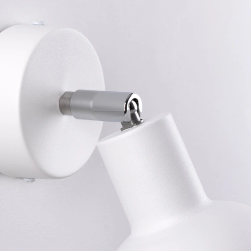 Nástěnná lampa ELBA bílá, kovová, nastavitelná, loftová do obýváku a ložnice SOLLUX