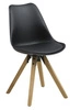 Jídelní židle Dima Actona moderní černá plastová a dřevěná snadné čištění