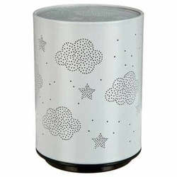 Dětská noční LED lampička projektor mráček Atmosphera stříbrná na baterie