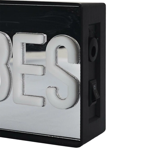 Moderní LED noční lampička neon Good Vibes Intesi černo-bílá do ložnice nebo obýváku