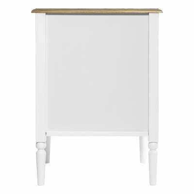 Bílý noční stolek se zásuvkou 45 cm skandinávský styl Solen Atmosphera do ložnice