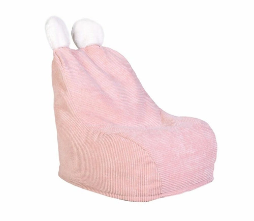 Dětský taburet Lievre růžový manšestrový s oušky do dětského pokoje moderní 55 cm