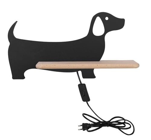Nástěnné svítidlo DOG LED růžové dřevěné do dětského pokoje klasické 36,5 cm CANDELLUX