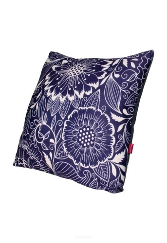 Dekorační sametový polštář Calc tmavě modrý antialergický do obýváku a ložnice