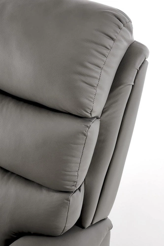 Rozkládací křeslo Persjan Intesi do obýváku s podnožkou šedá ekokůže moderní relax