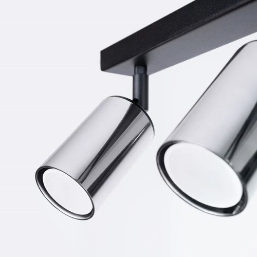 Stropní LED svítidlo WINX 2 černý chrom moderní do obýváku a ložnice 30 cm SOLLUX