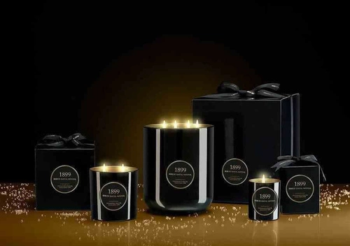 Vonná sójová svíčka Cereria Molla Boutique Tea & Lemongrass 600g černá do obývacího pokoje