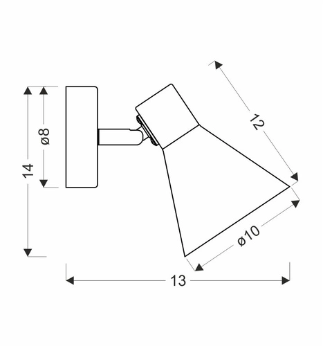Nástěnné svítidlo Less černé matné moderní kovové nastavitelné do obýváku a ložnice CANDELLUX
