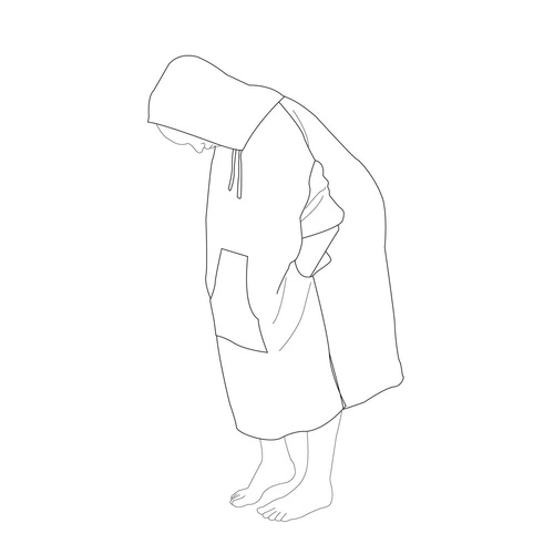 Ručníkové pončo Ainsa žluté