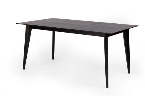 Rozkládací jídelní stůl BORD černý dub 120-180x80 cm moderní NORDIFRA