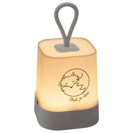 Dětská noční lampička Veilleuse Atmosphera šedá přenosná USB moderní