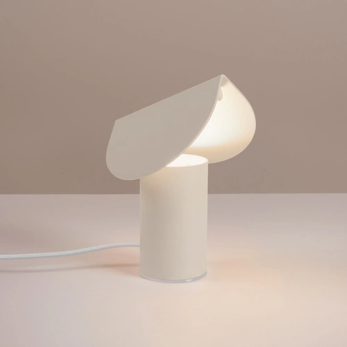 Moderní béžová LED stolní lampa BISCUIT do obývacího pokoje