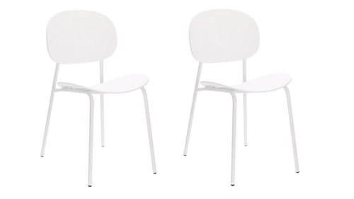 Sada 2 bílých židlí Nube