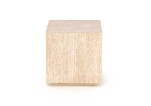 Moderní čtvercový konferenční stolek Travertino 45x45 cm skandinávský do obýváku Intesi