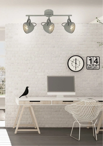 Pětiúhelníková stropní lampa 3x50W GU10 betonově šedá