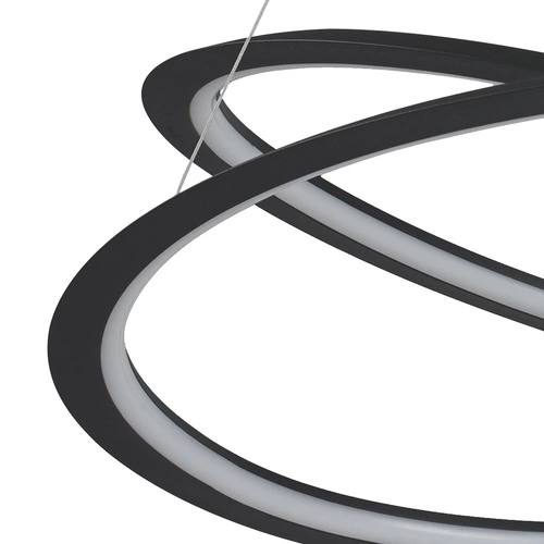 Stropní LED svítidlo Spirello černé 80 cm moderní do obýváku a jídelny Step into Design