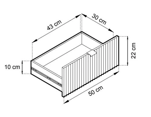 Konferenční stolek Delicious bílý glamour se zásuvkou a policí do obýváku, obdélníkový 104x68 cm