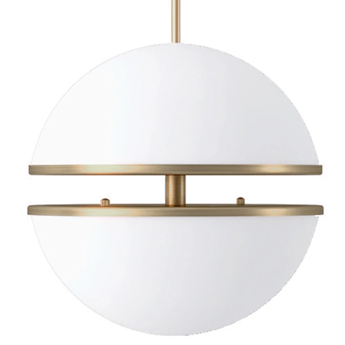 Závěsné LED svítidlo koule SFERA-3 zlatá 50 cm do obýváku a nad kuchyňský ostrůvek Step into Design