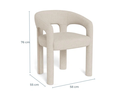 Židle Cole béžová čalouněná s područkami do jídelny Actona