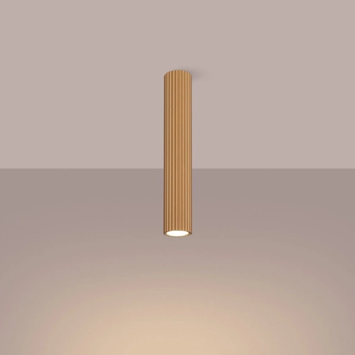 Stropní svítidlo KARBON 40 zlaté minimalistické hliníkové do obýváku a ložnice SOLLUX