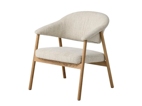 Křeslo do obýváku Elk Harmony 110 pískové skandinávský přírodní dub