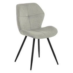 Čalouněná jídelní židle Petri Actona moderní béžová s černými kovovými nohami