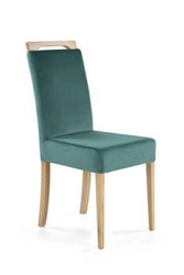 Jídelní židle Alabama Velvet zelená čalouněná sametem na bukových nohách Intesi