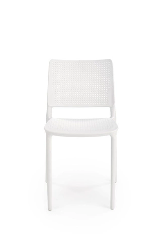 Zahradní plastová židle Sylie bílá Intesi moderní na zahradu a terasu stohovatelná